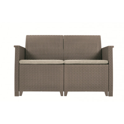 Keter Set zahradní s úložným stolem Elodie 2, cappuccino/písková